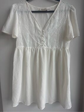 Vintage Victoria's Secret Gold Label 90s White Lace Lingerie Baby Doll Dress